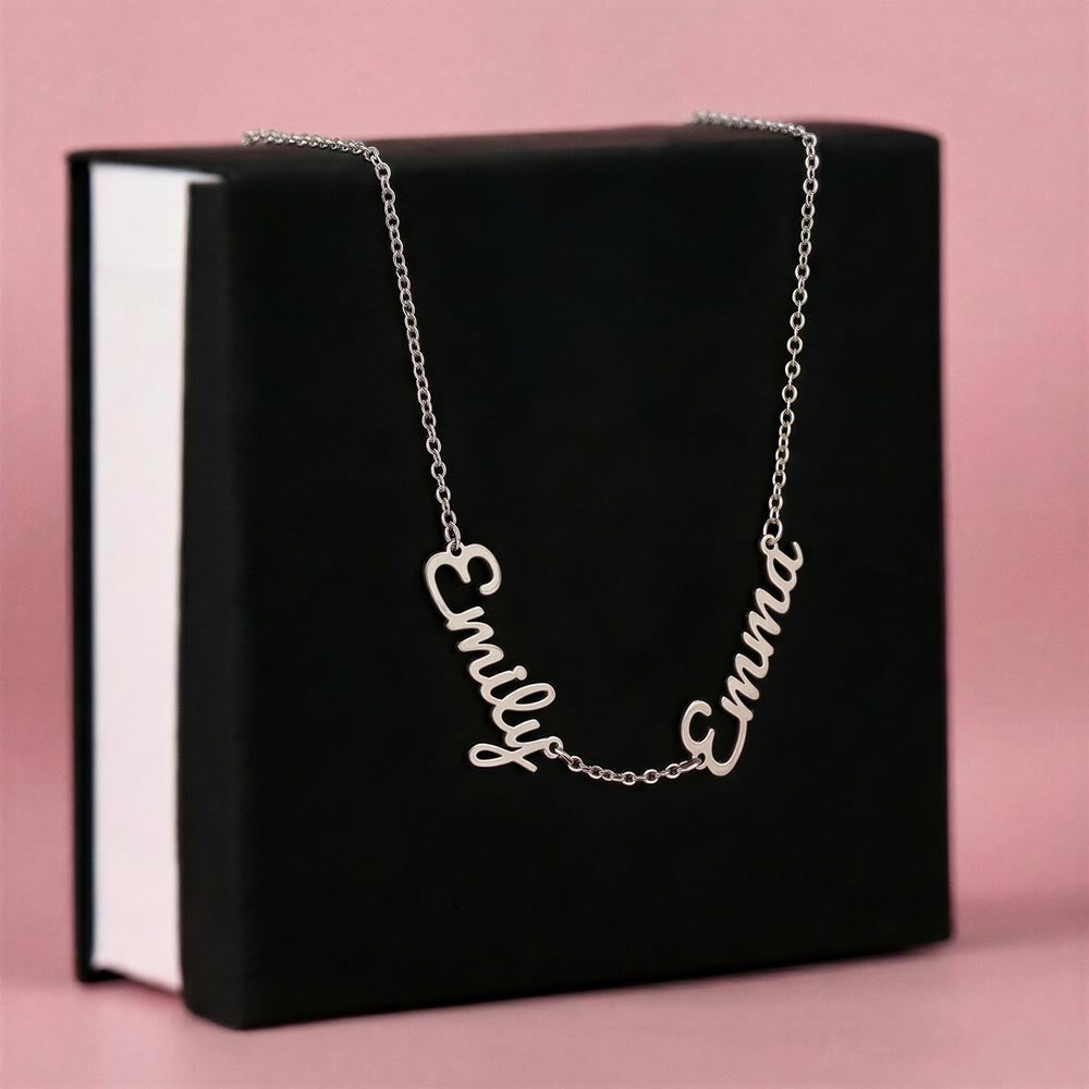 Multiple Name Necklace Personalized