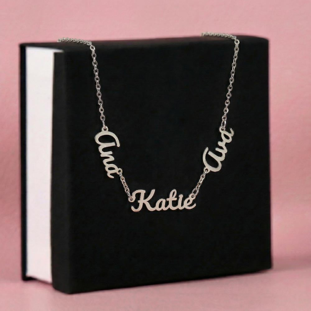 Multiple Name Necklace Personalized