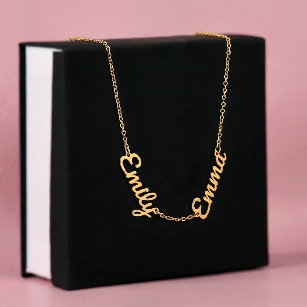 Multiple Name Necklace Personalized