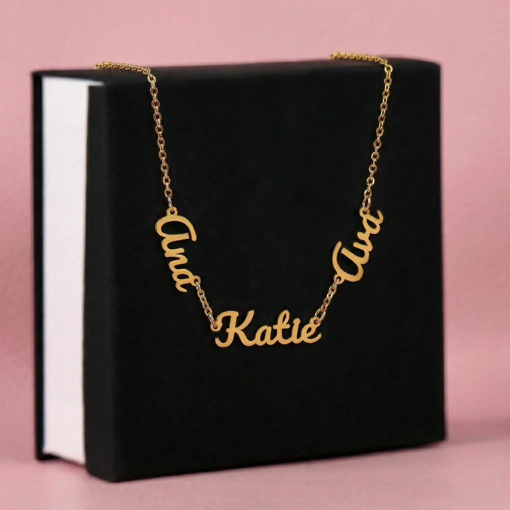 Multiple Name Necklace Personalized