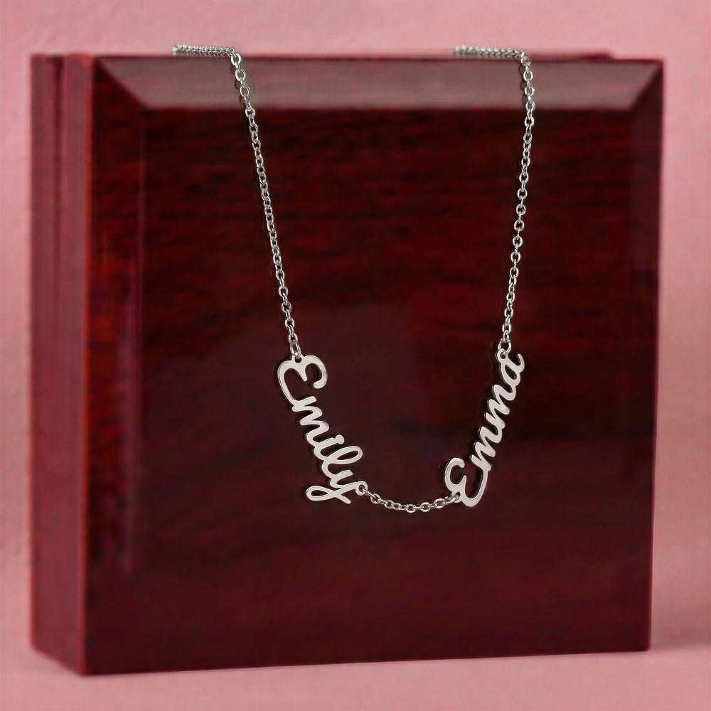 Multiple Name Necklace Personalized