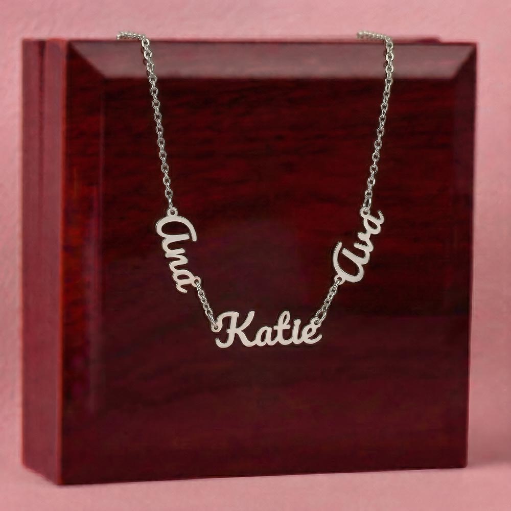 Multiple Name Necklace Personalized