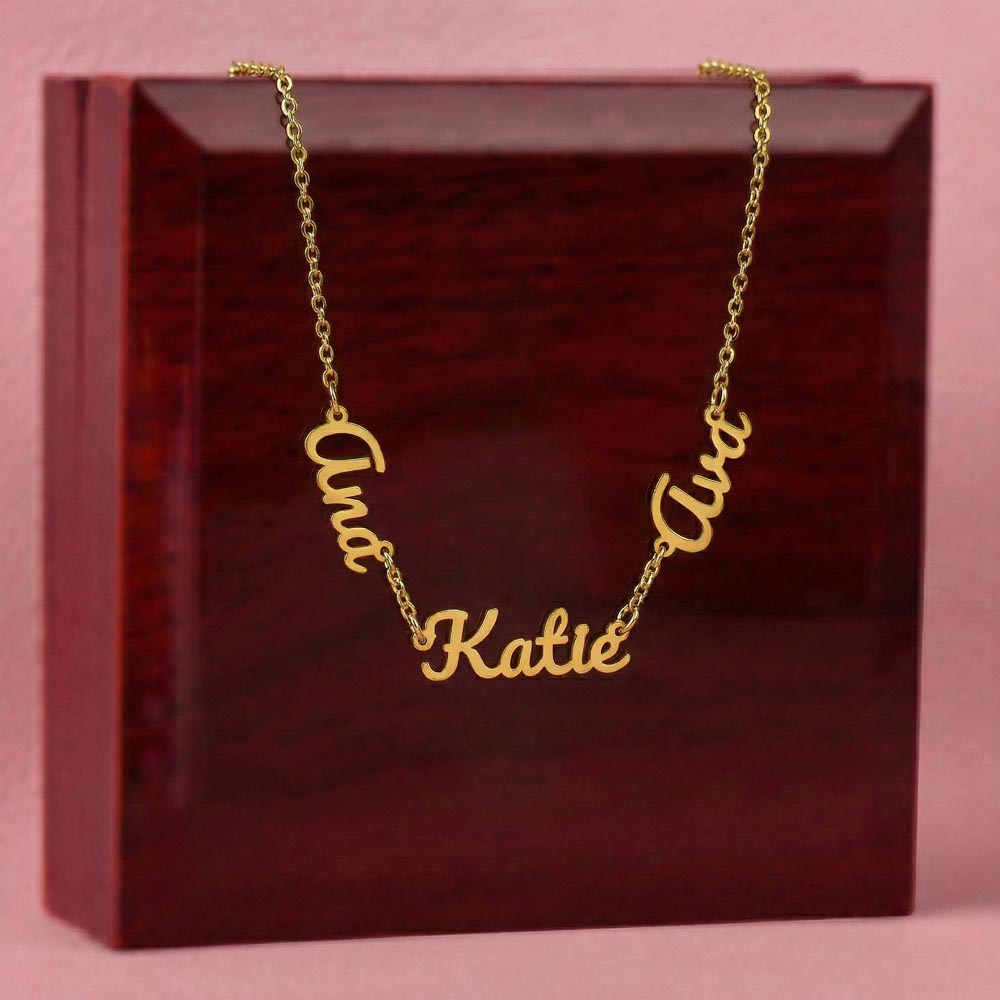 Multiple Name Necklace Personalized