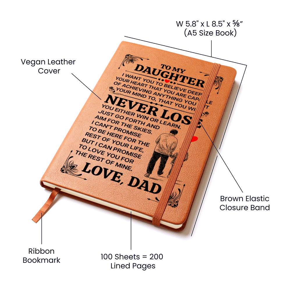 To My Daughter Promise – Leather Journal