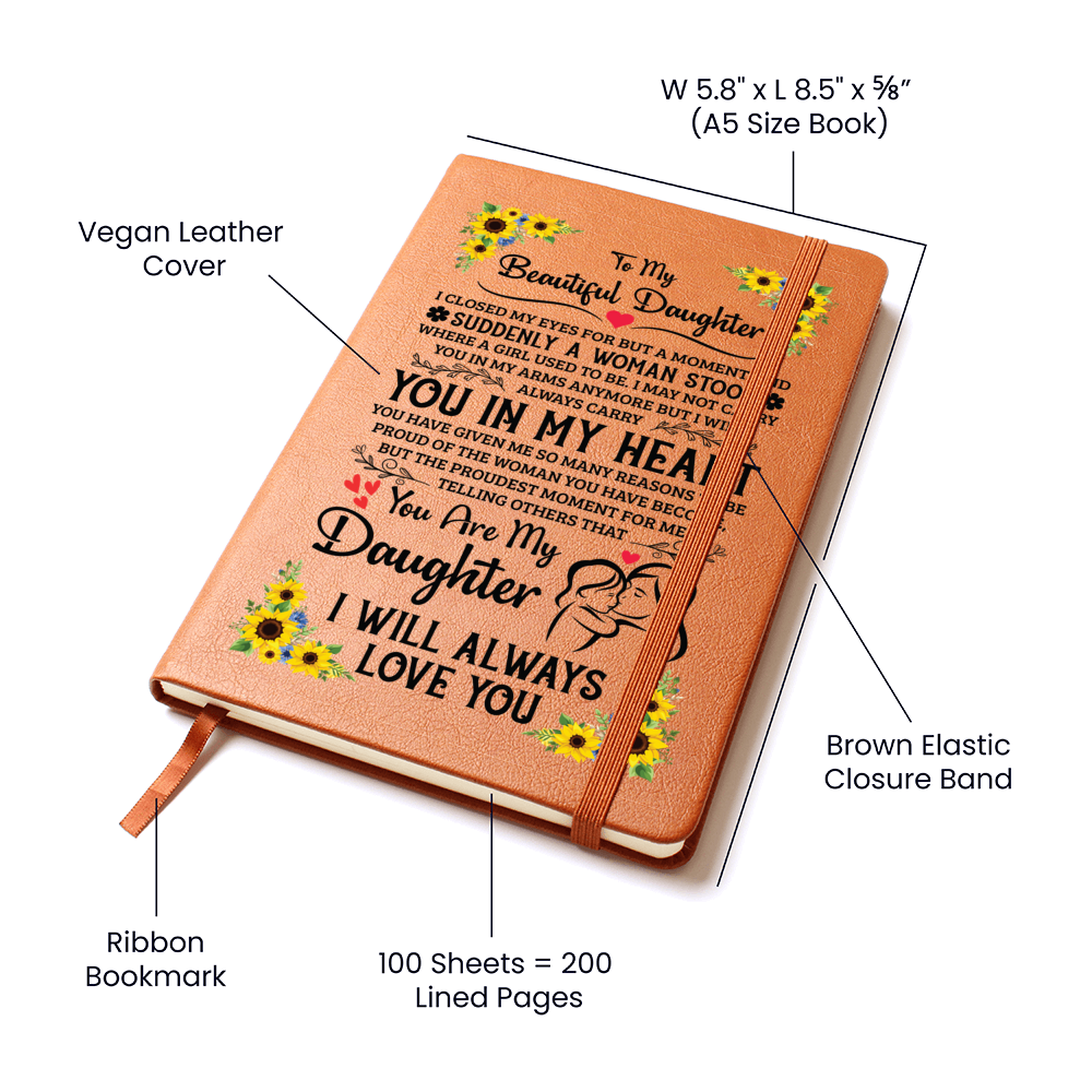 To My Daughter Proud – Leather Journal