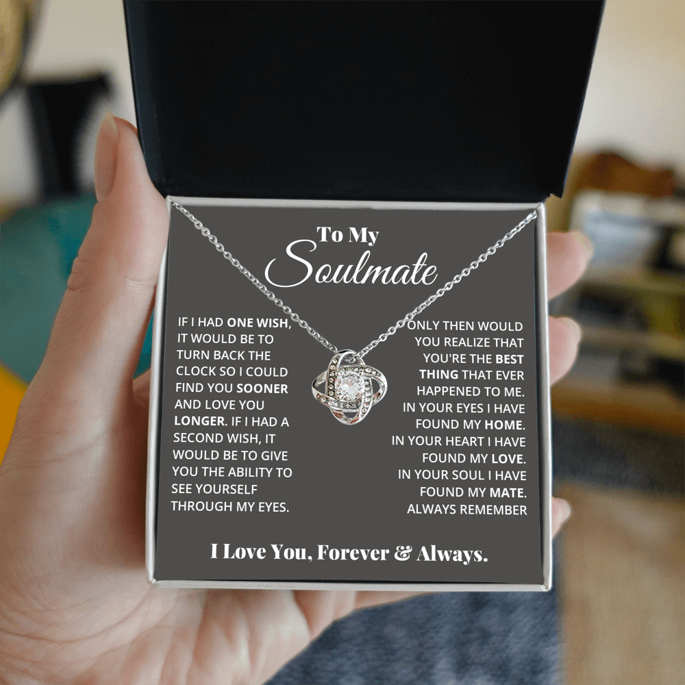 To My Soulmate - Love Knot Necklace