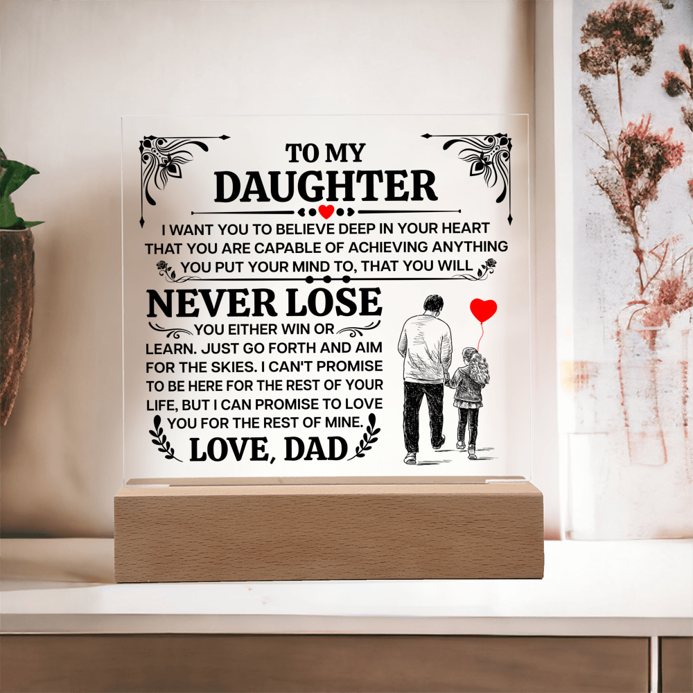 To My Daughter Promise – Acrylic Square