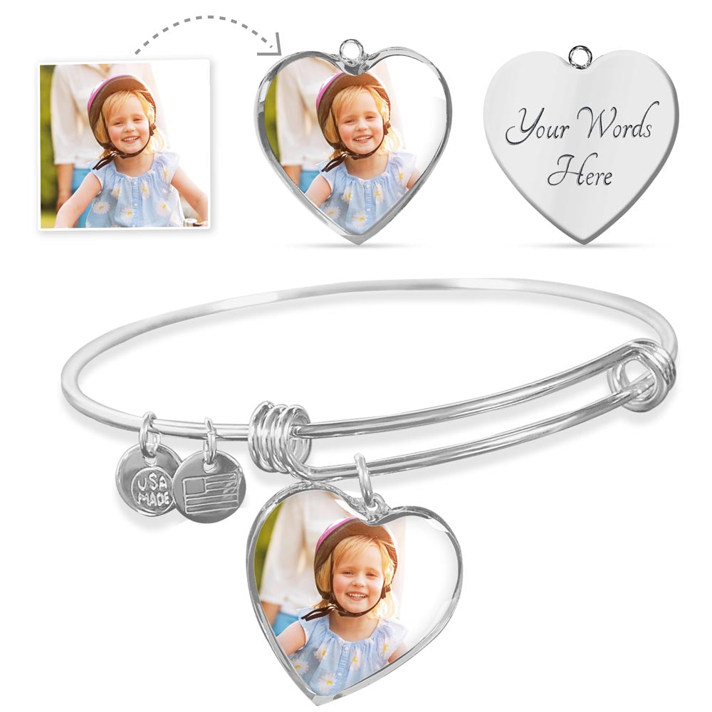 Custom Picture Heart Bracelet – A Memory You Can Wear Every Day