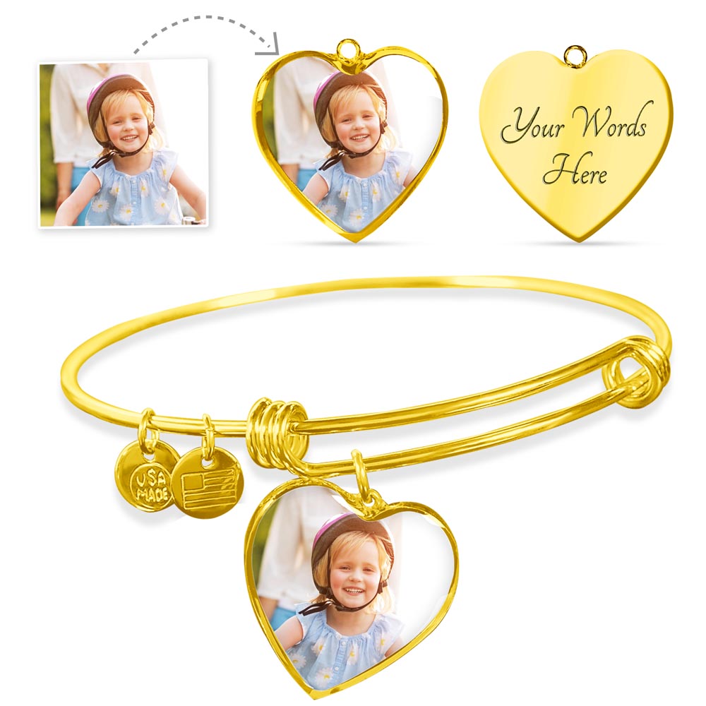 Custom Picture Heart Bracelet – A Memory You Can Wear Every Day
